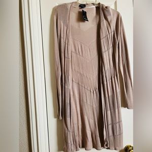 TORRID Tan Pointelle stitch Cardigan size 00
